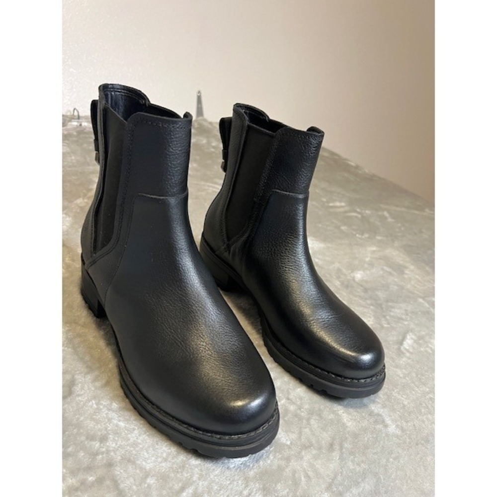 Cole Haan W25699 Chelsea Boot Slip on Women Black Leather 6.5B Waterproof‎